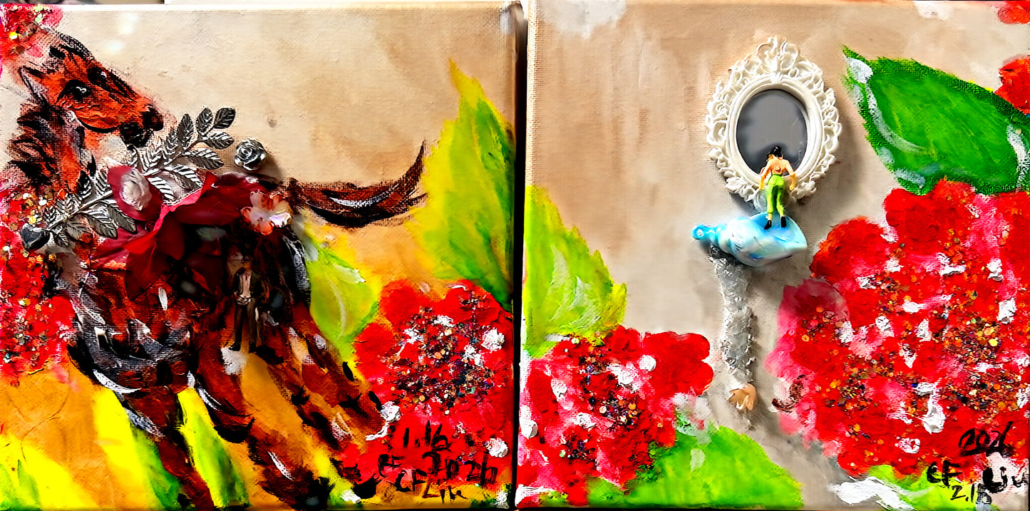 May the Year of the Horse bring harmony and happiness-Acrylic