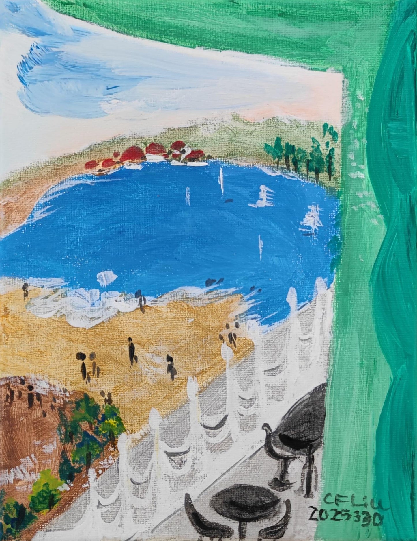 Beach Vacation-Acrylic