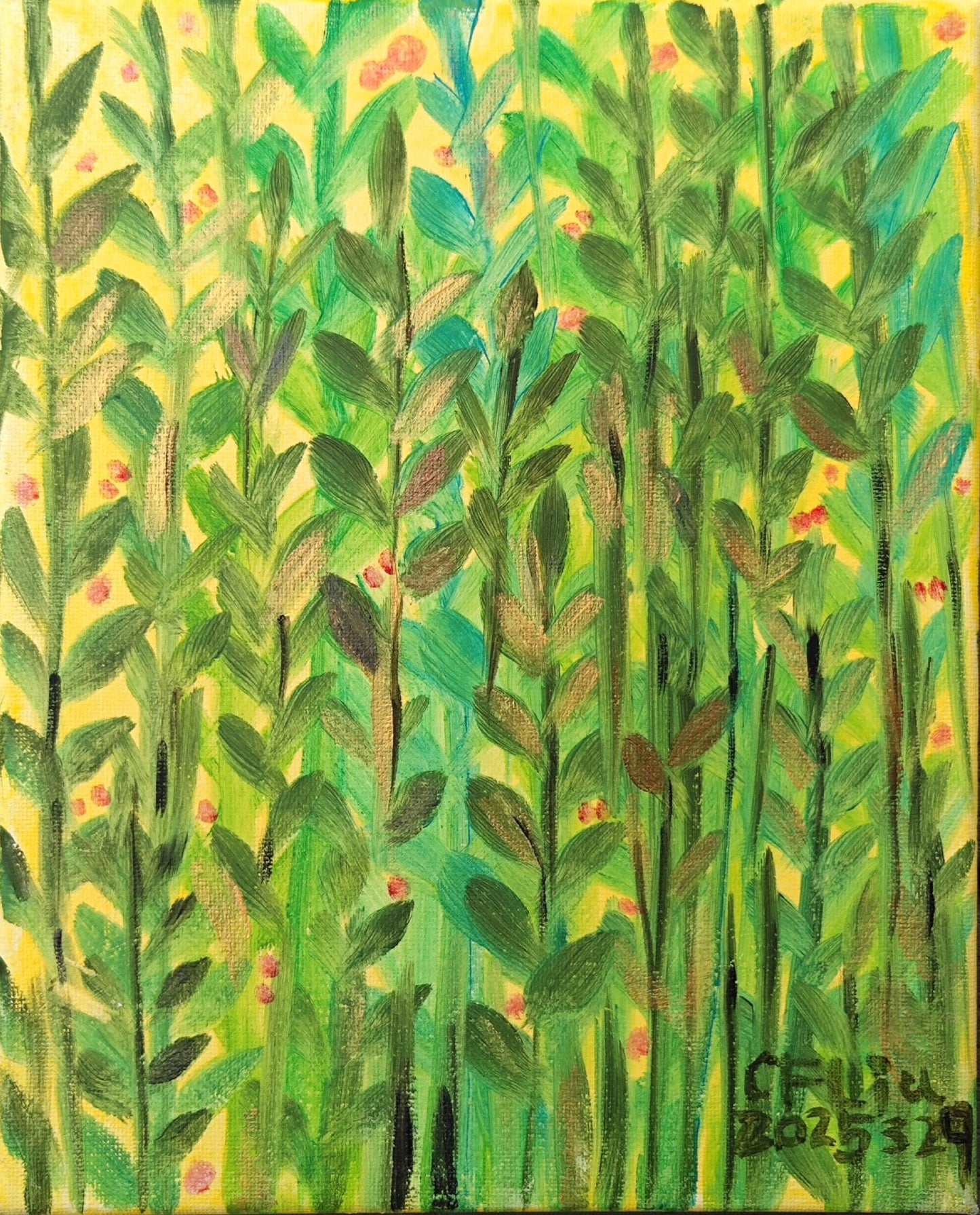 Trees with Leaves-Acrylic