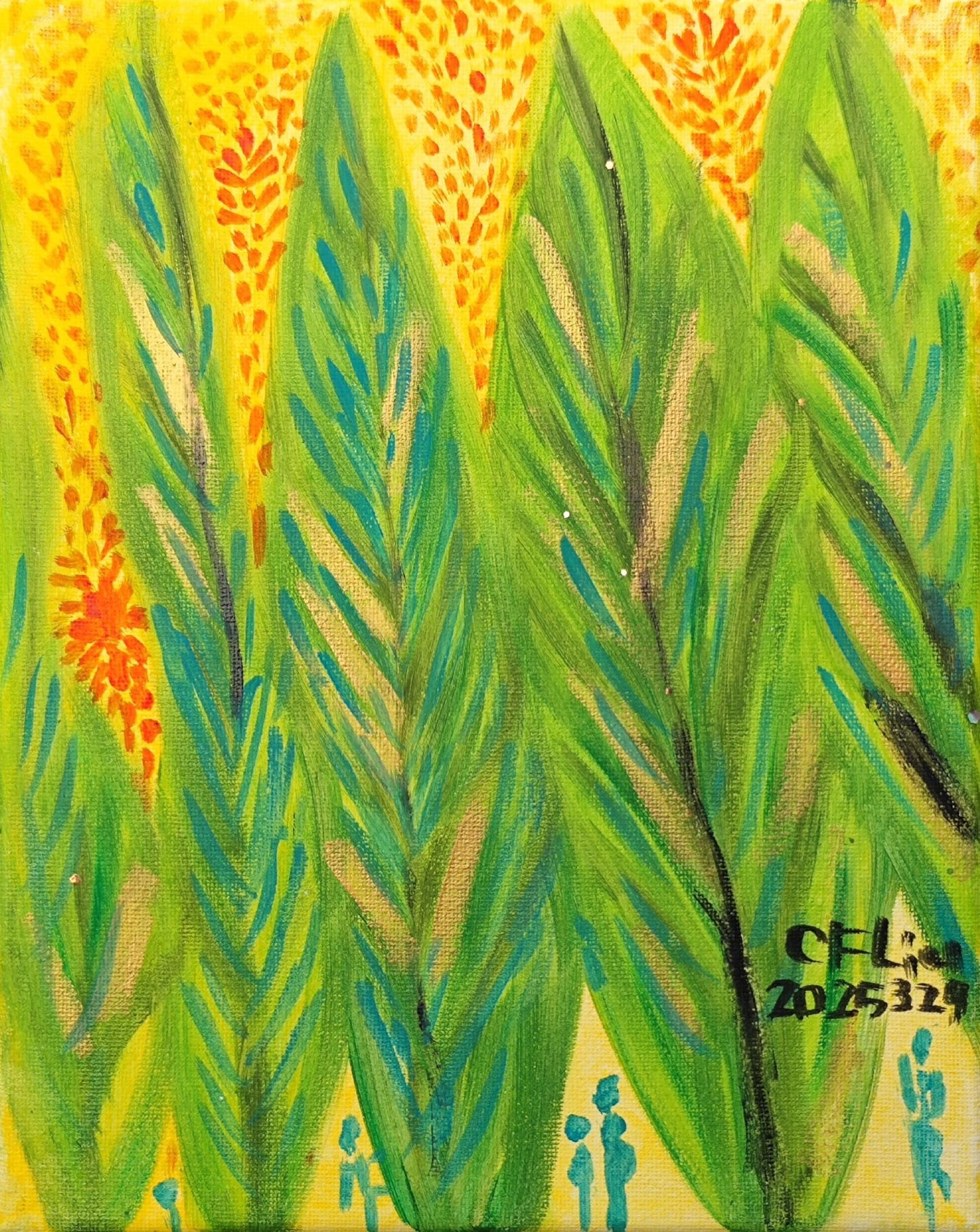 Pointed Tree-Acrylic