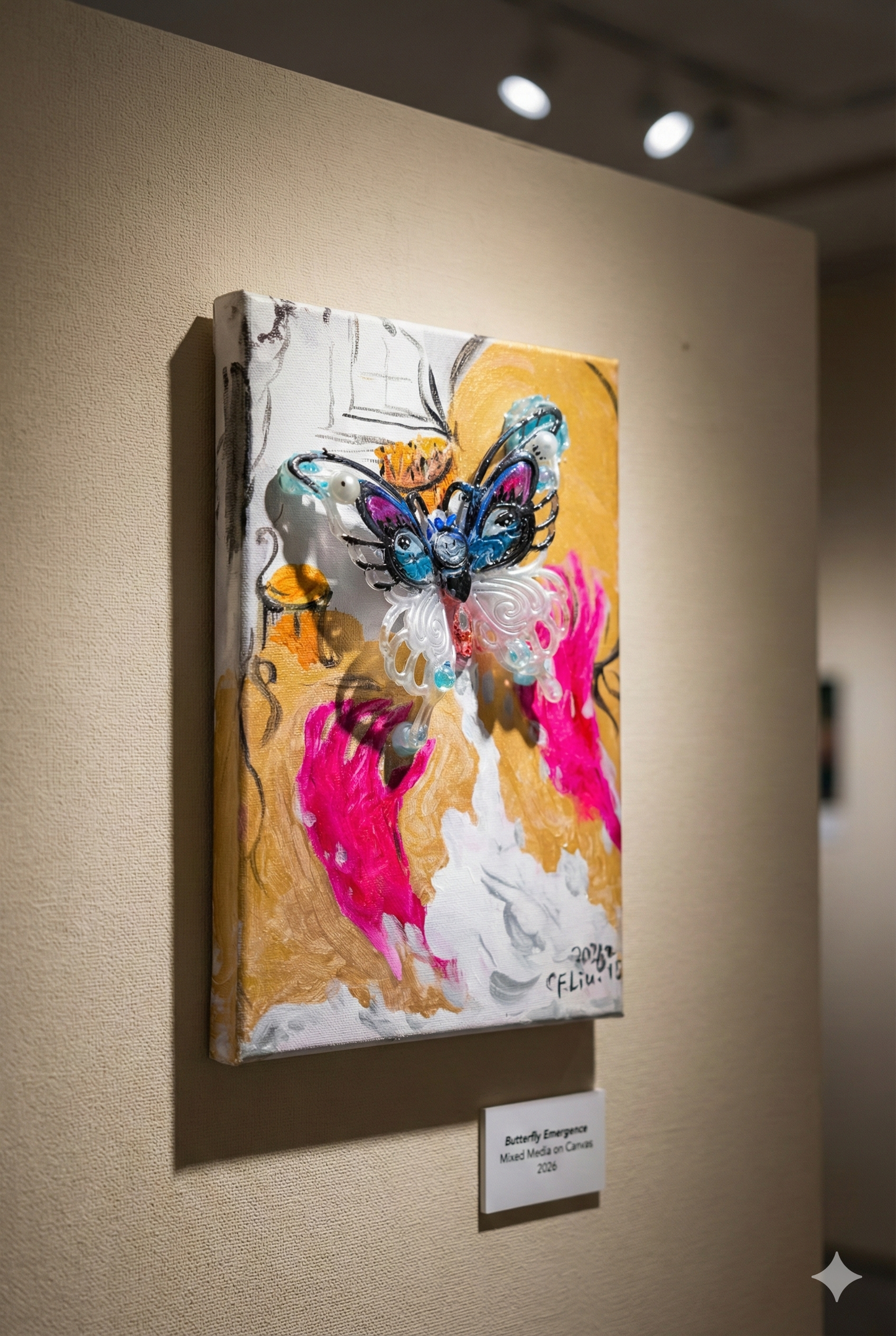 (8x12 inch / 20x30cm) Hand-Painted Acrylic Canvas Art| One-of-a-Kind 3D Textured Media Painting