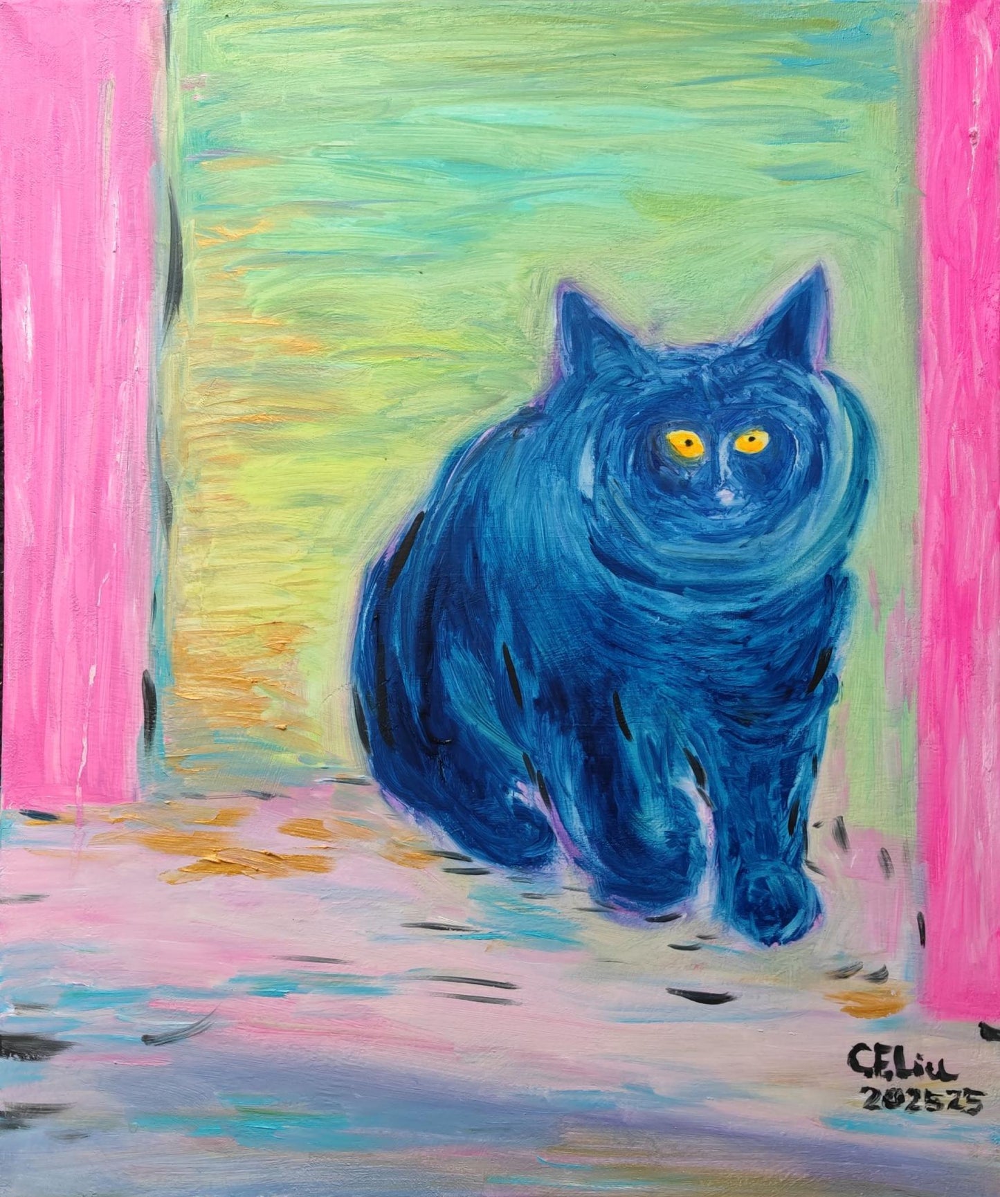 The Wicked Cat-Oil Painting