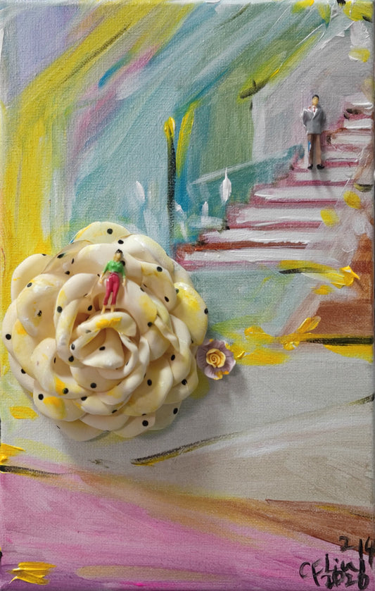 Proposing on the steps-Acrylic