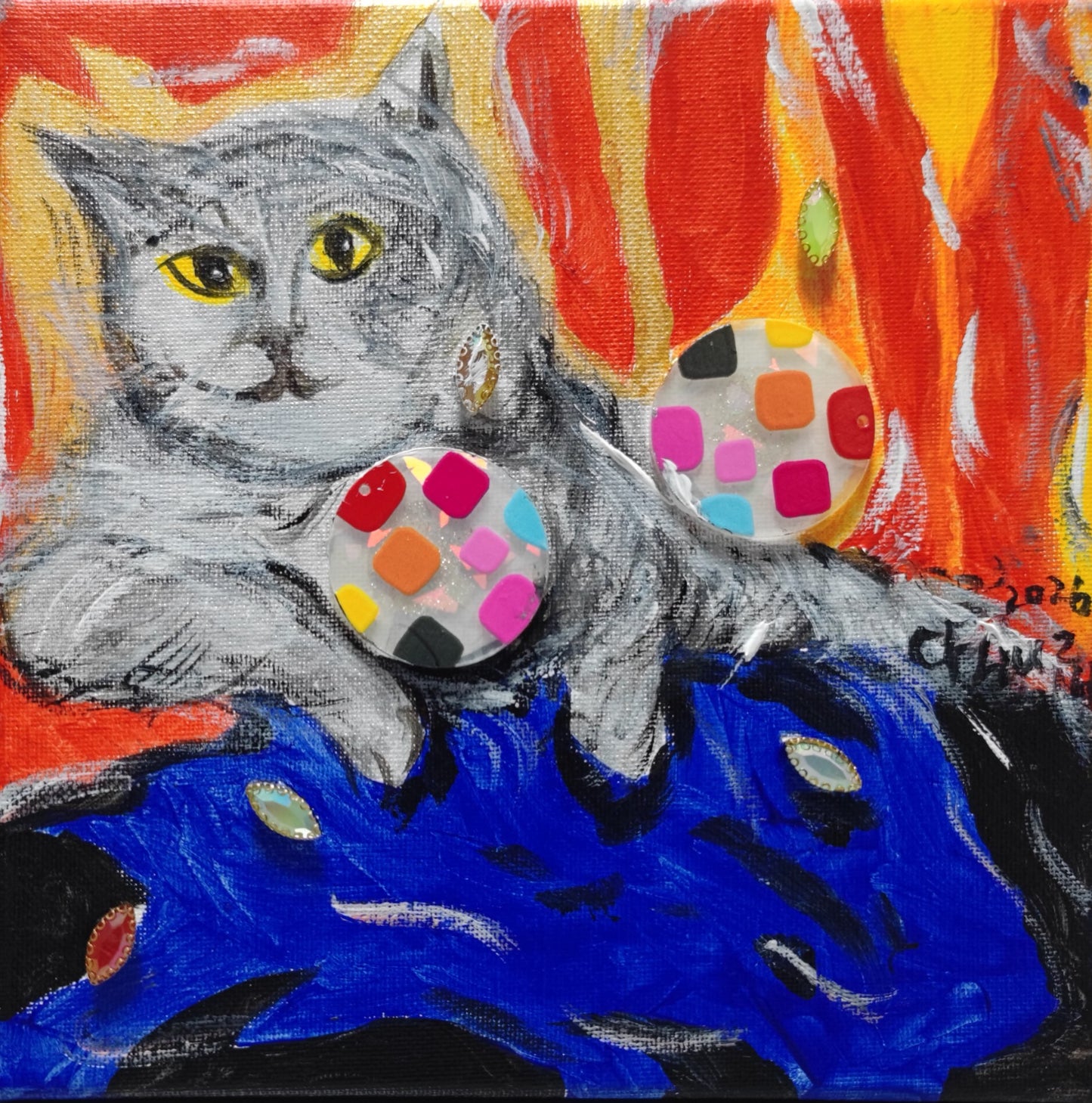 The Cat That Can Do Magic-Acrylic