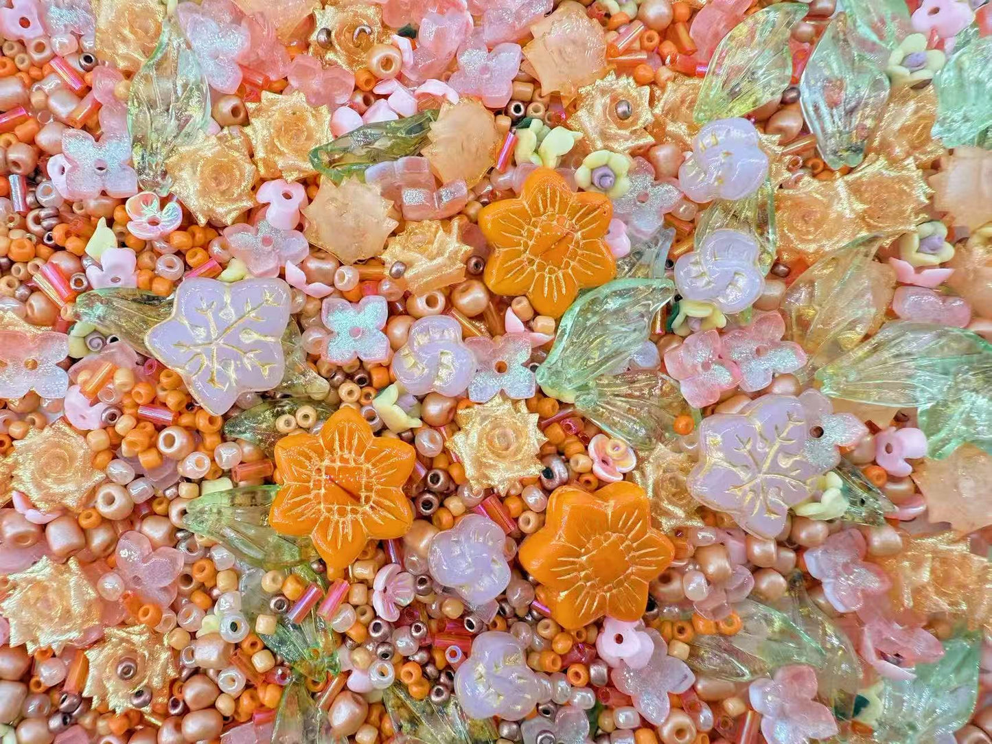 (Fantasy) Vintage Beads-Orange Soda