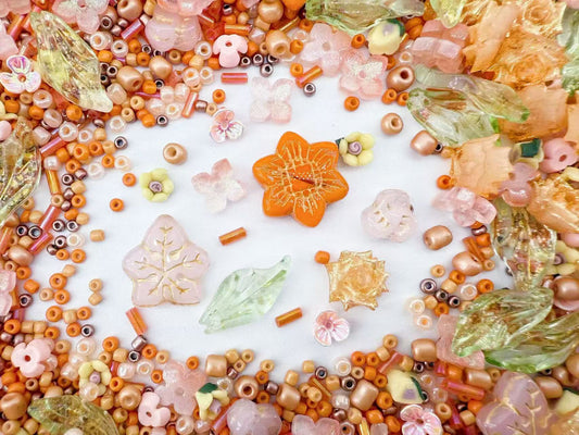 (Fantasy) Vintage Beads-Orange Soda