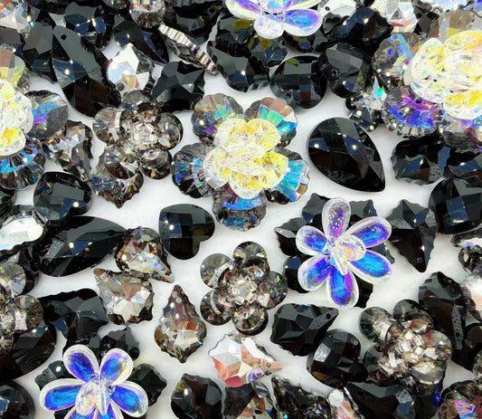 (5 Glasses total)(Fantasy) Crystal-Black  Galaxy