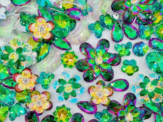 (8 Glasses total)(Fantasy) Crystal-Neon Forest