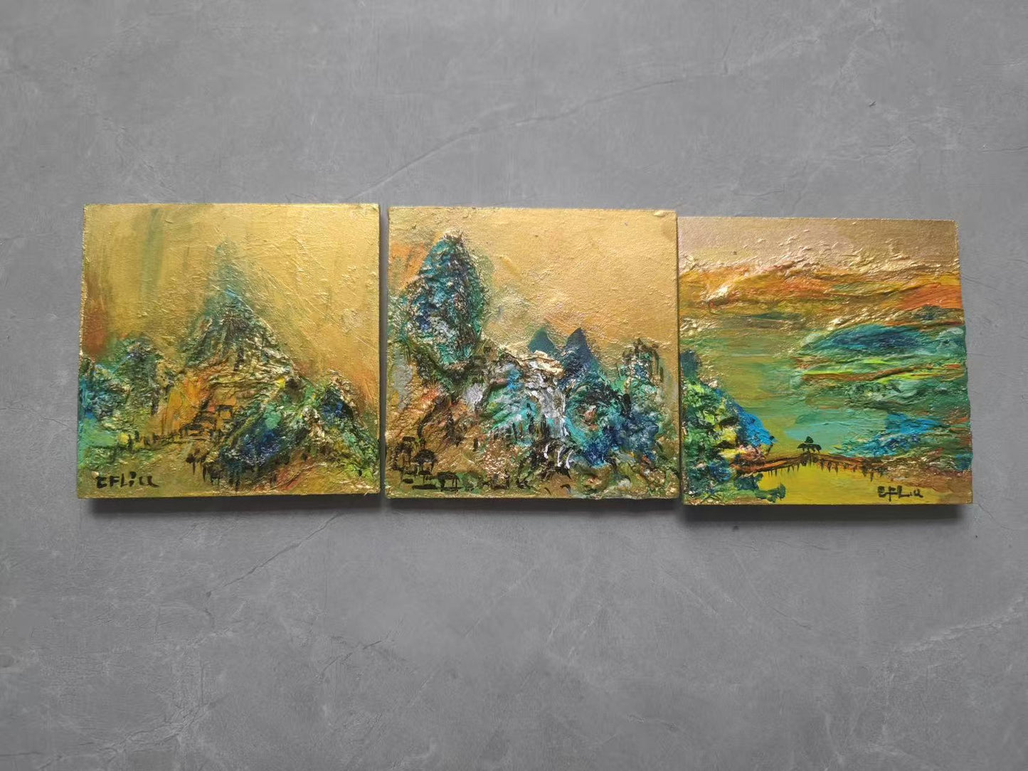 A Panorama of Rivers and Mountains 23-Acrylic