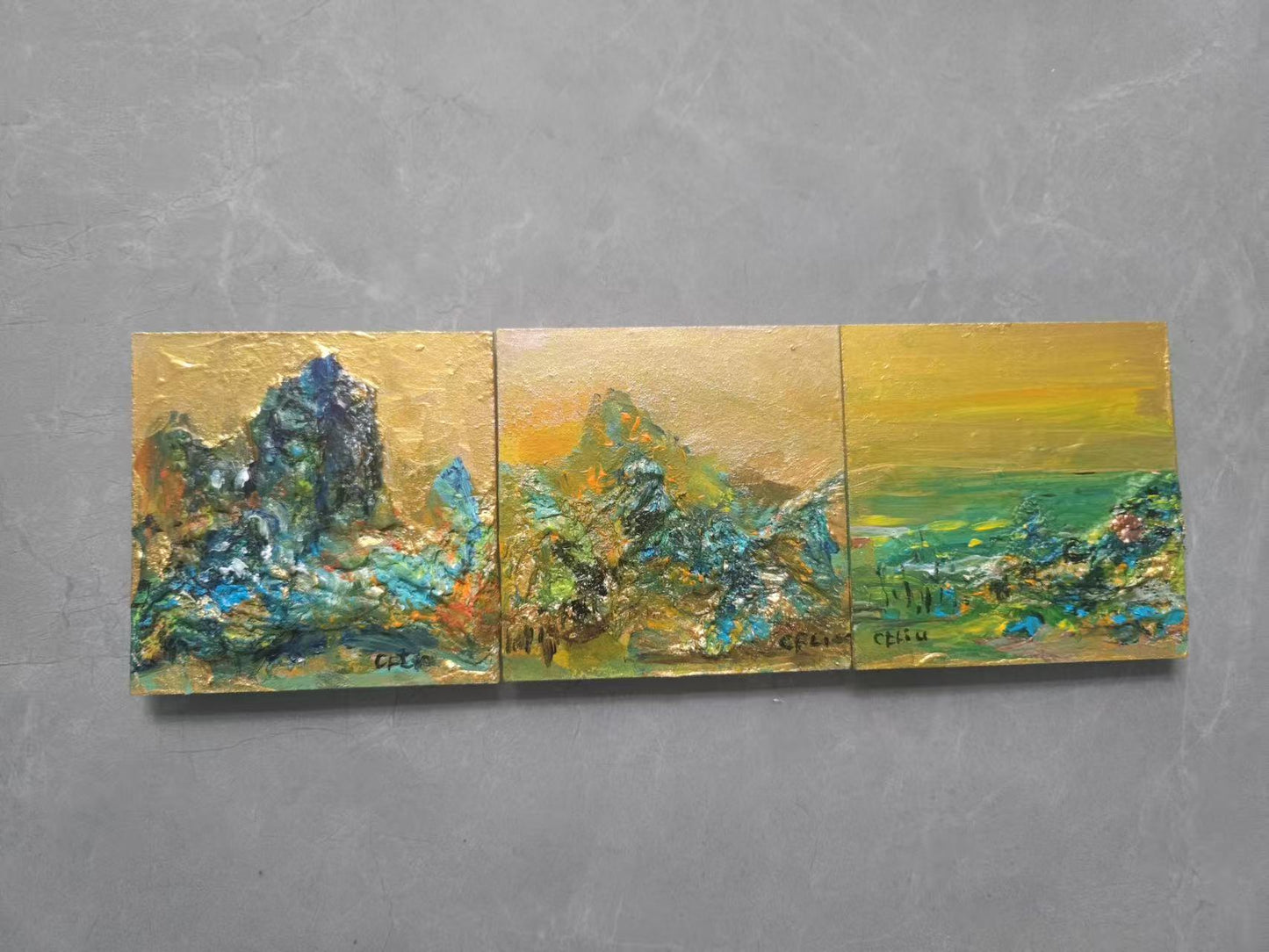 A Panorama of Rivers and Mountains 23-Acrylic