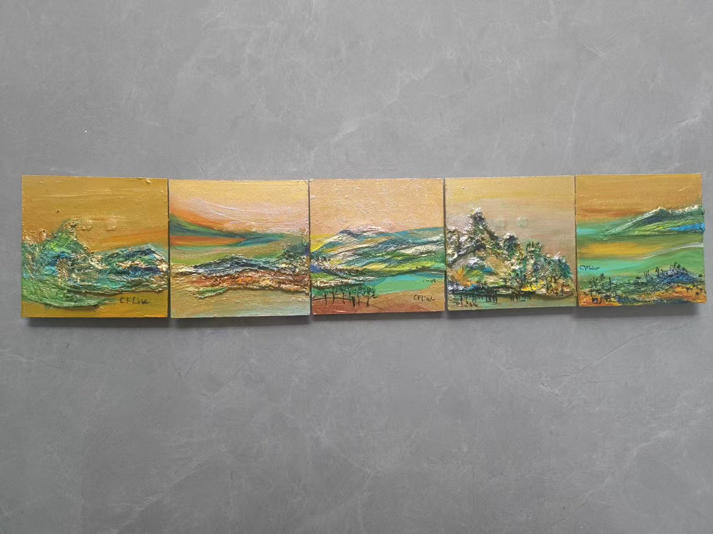 A Panorama of Rivers and Mountains 23-Acrylic
