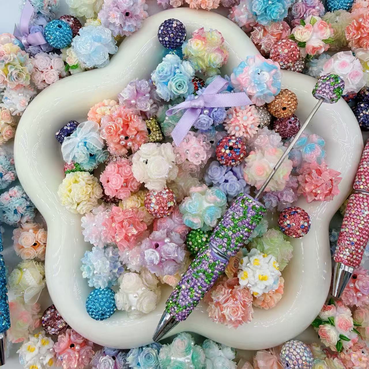 【For Pen/Key Chain】Pastel Bloom Mix