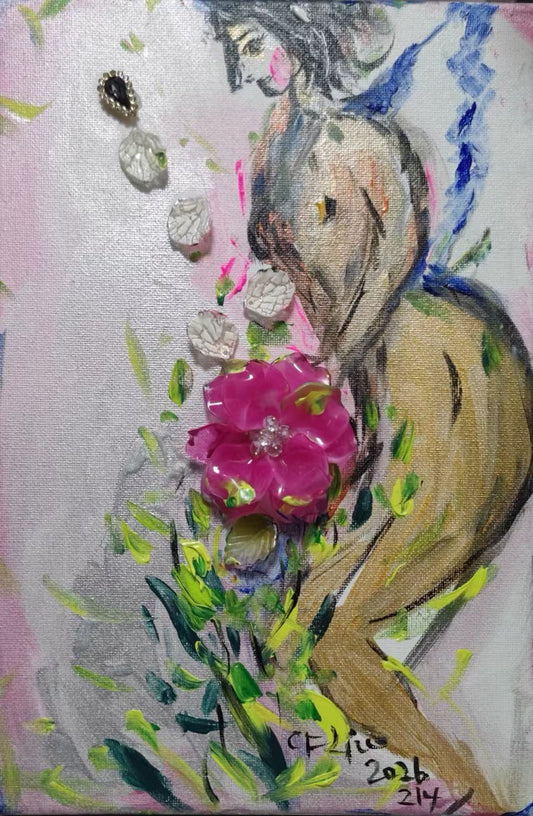 A Shy Woman-Acrylic