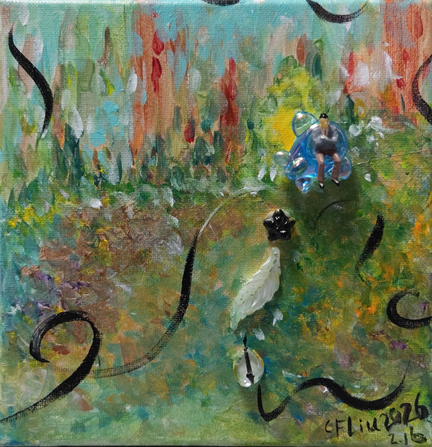 Happy Flying-Acrylic
