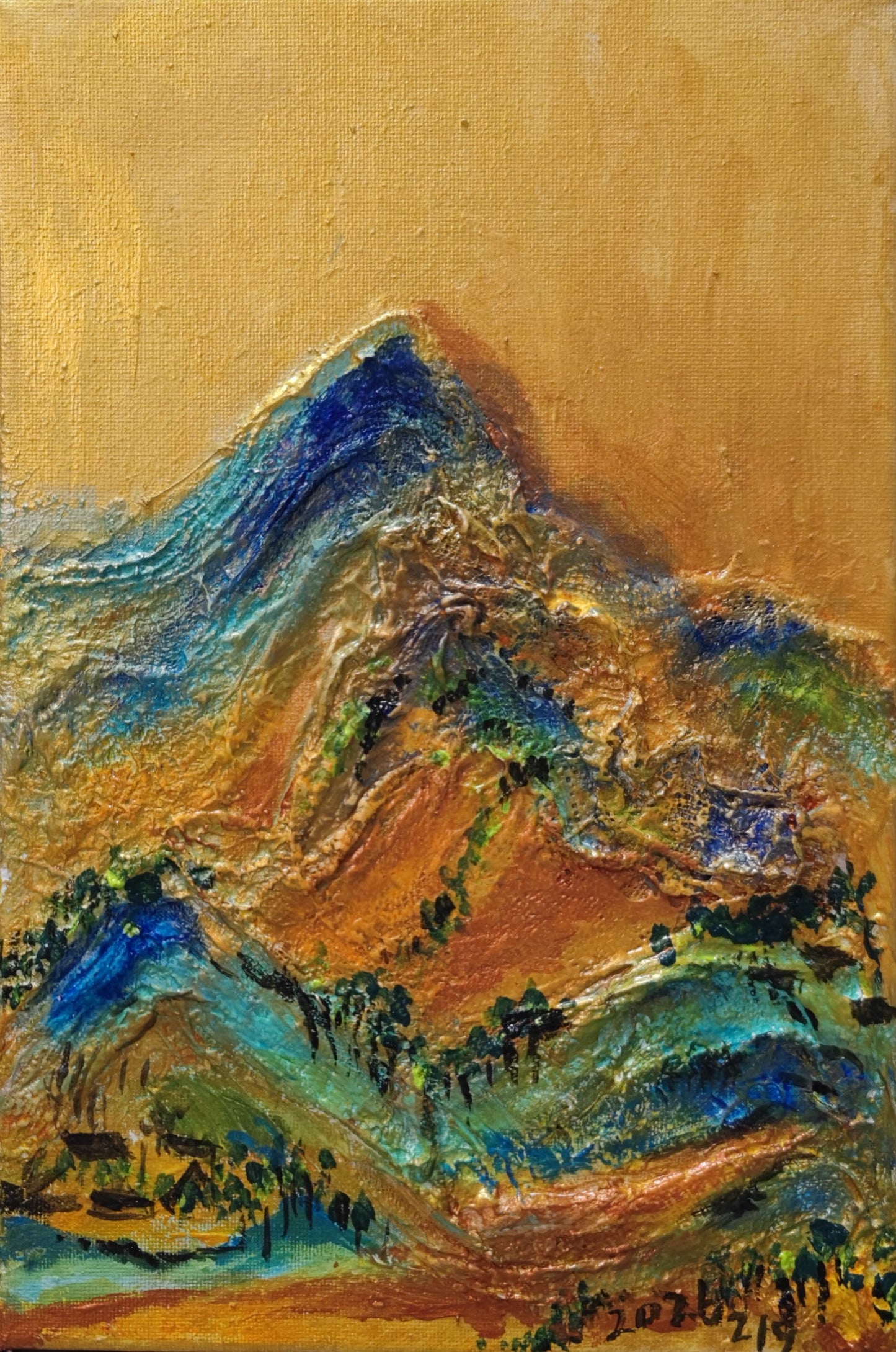 A Panorama of Rivers and Mountains-Acrylic