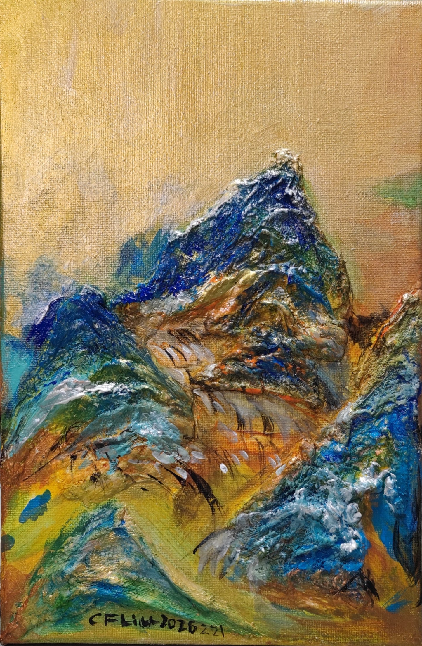 A Panorama of Rivers and Mountains-Acrylic