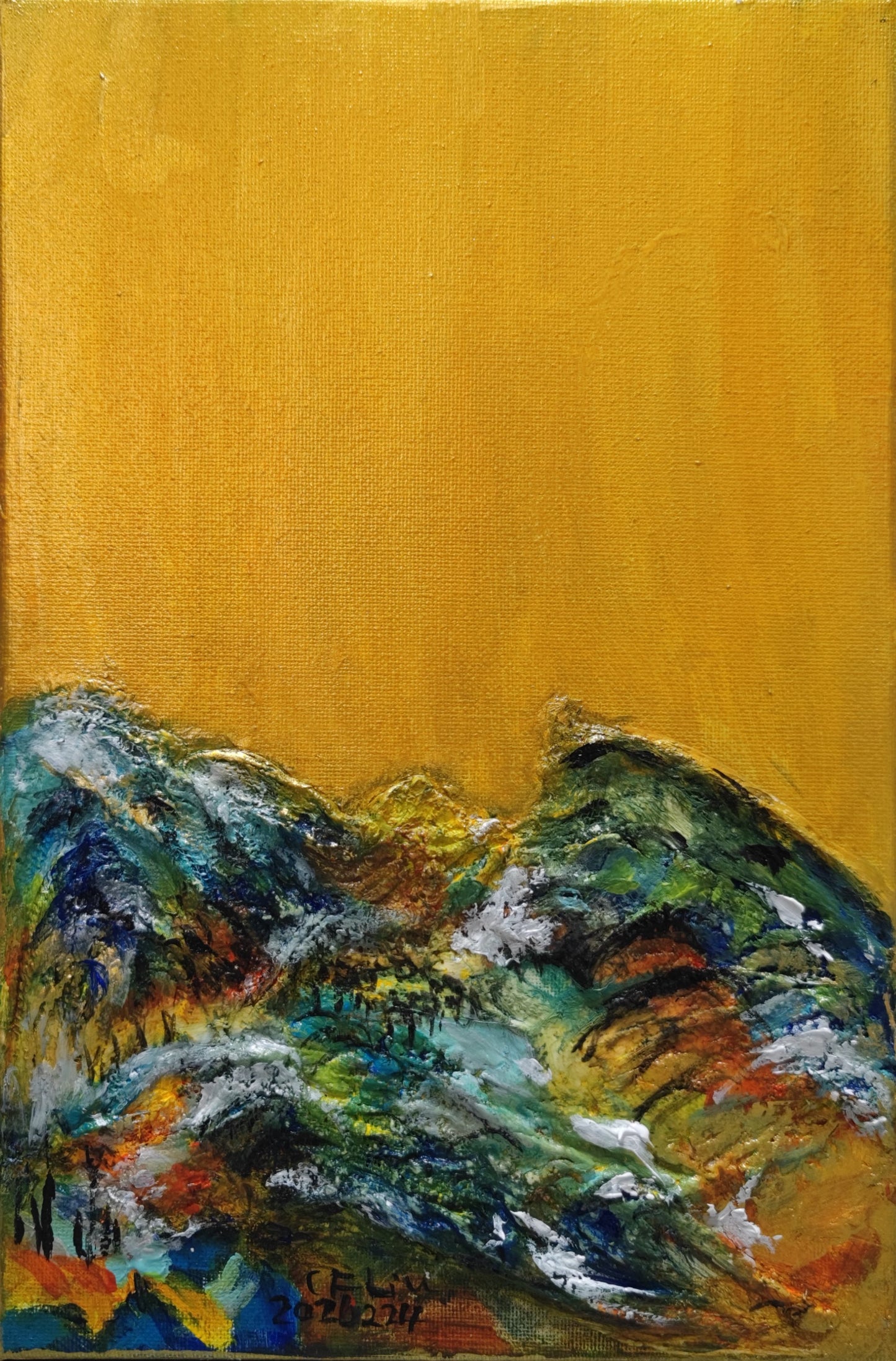 A Panorama of Rivers and Mountains-Acrylic