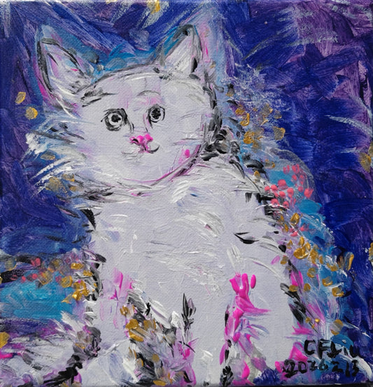 The Kitten Who Knocked Over the Paint Box-Acrylic