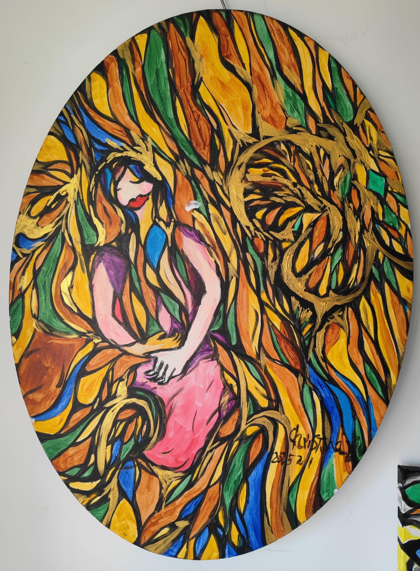 Woman in Mosaic-Acrylic