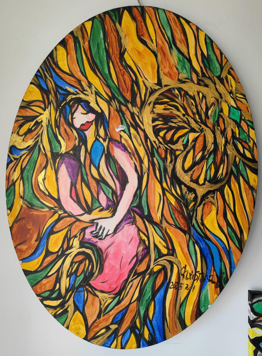 Woman in Mosaic-Acrylic