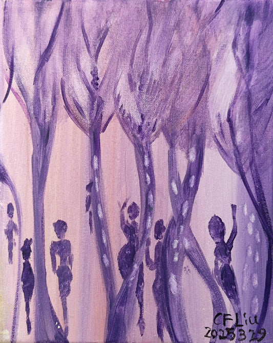 The Shadow of Purple Mist-Acrylic
