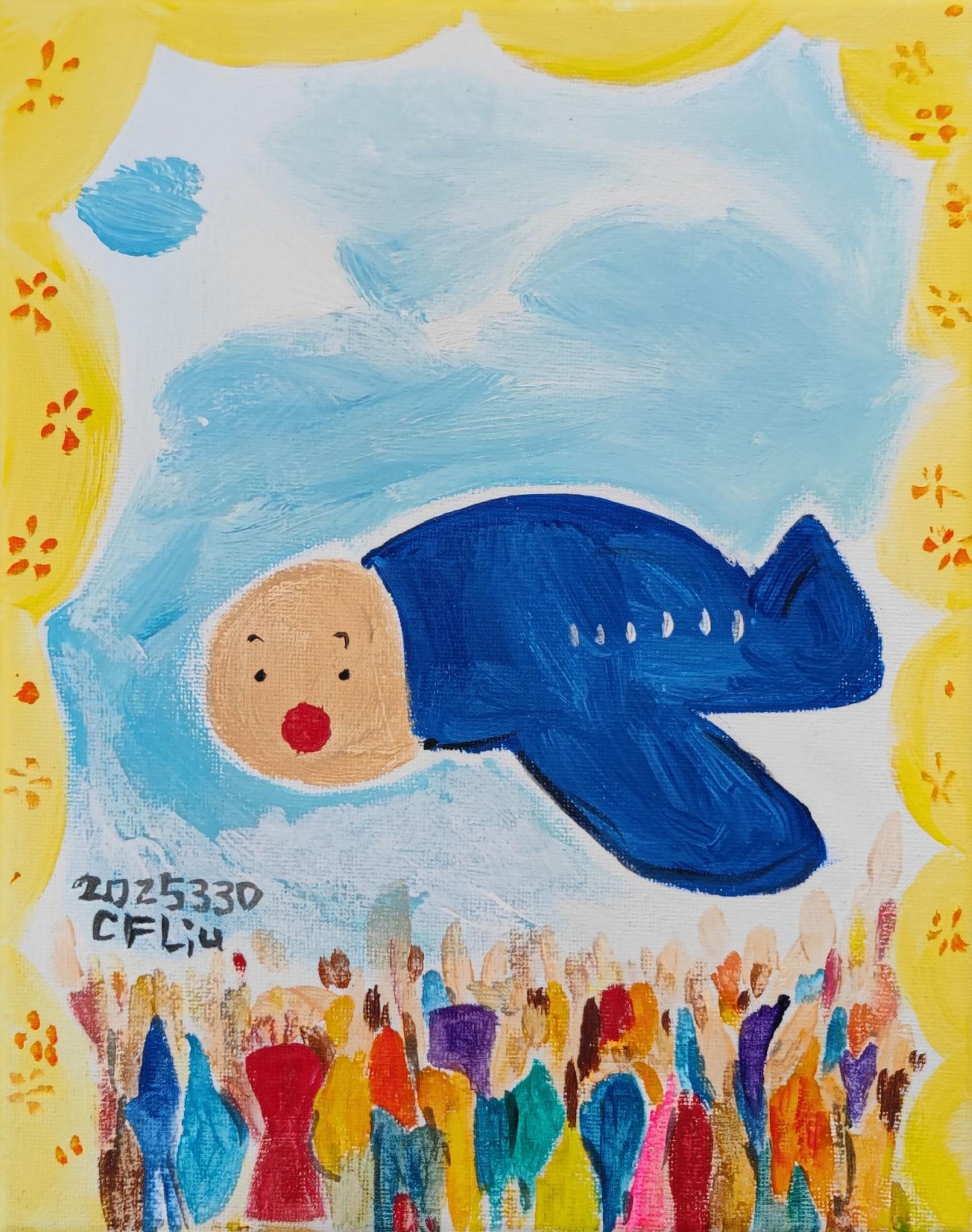 Cheering Airplane-Acrylic