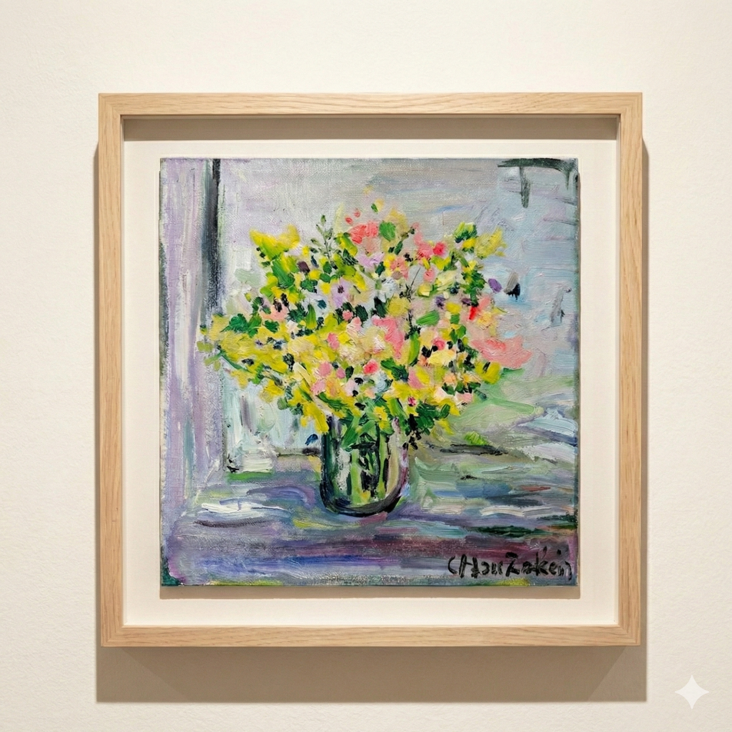 (8x8 inch / 20x20cm) Hand-Painted Acrylic Canvas Art| One-of-a-Kind 3D Textured  Media Painting