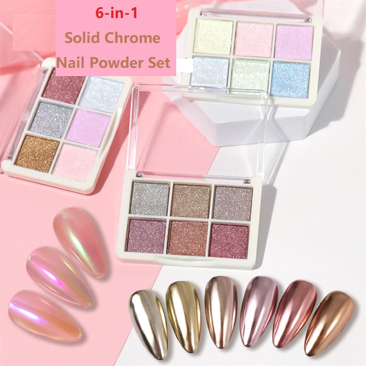 6-in-1 Nail Mirror Powder Set