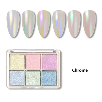 6-in-1 Nail Mirror Powder Set