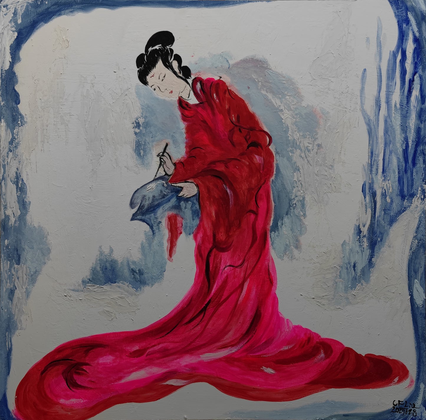 Snow Woman-Oil Painting